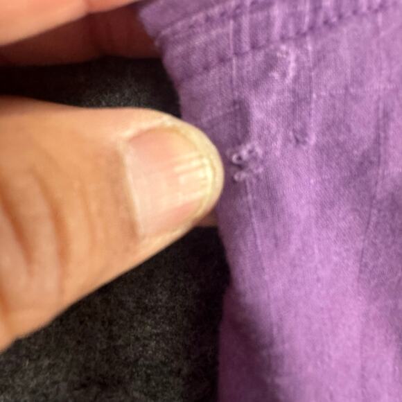 Western Rodeo Shirt Purple Pearl Snap Long Sleeve Arena‎ Shirt Cruel Girl L FLAW - Picture 3 of 10